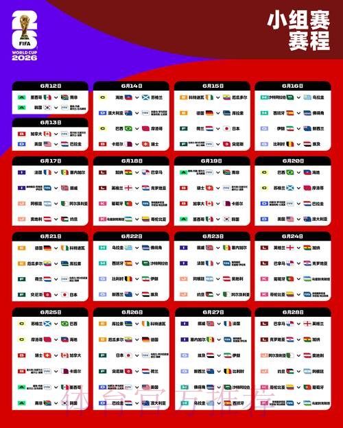 2026世界杯完整赛程高清